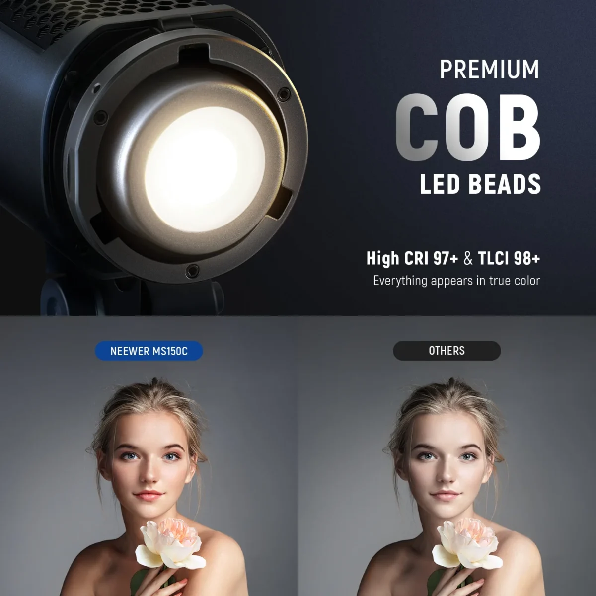 4 NEEWER MS150C 150W Mini RGB LED Video Light