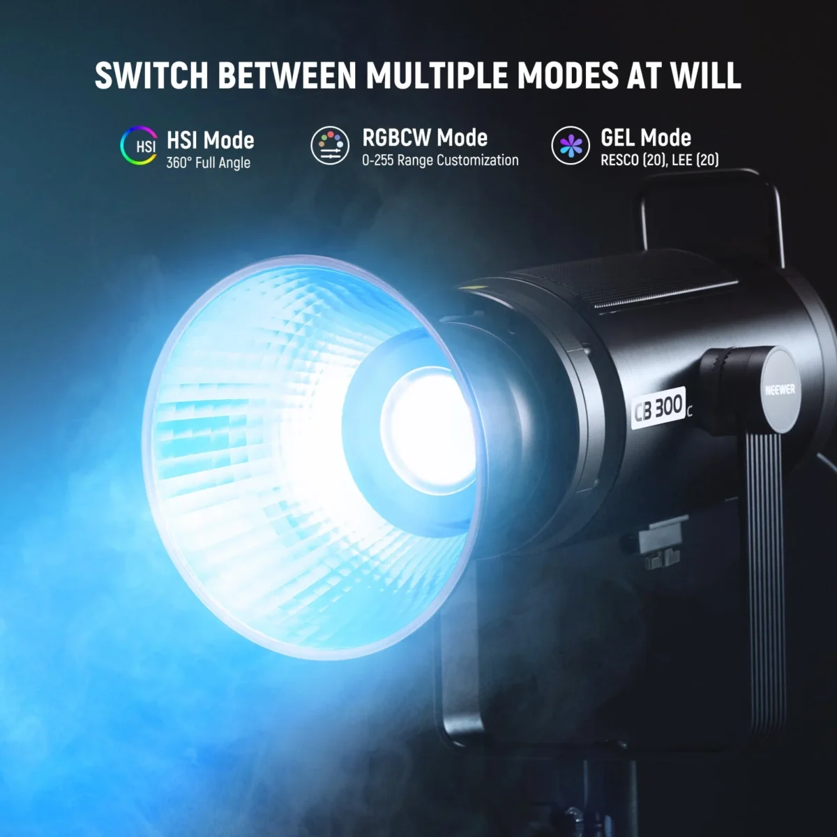 NEEWER CB300C 300W COB RGBWW LED Video Light 4