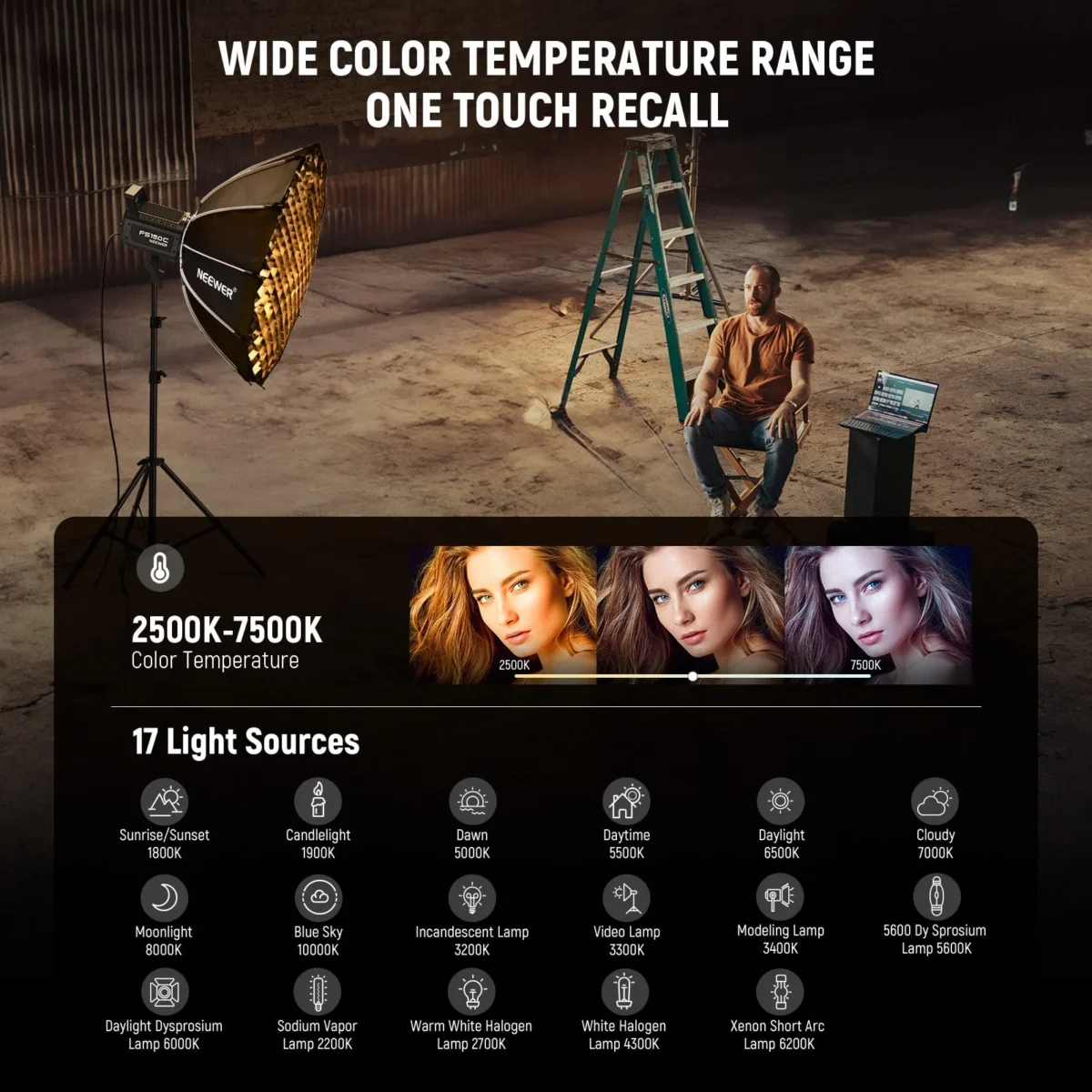 NEEWER FS150C 130W RGB LED Video Light 3