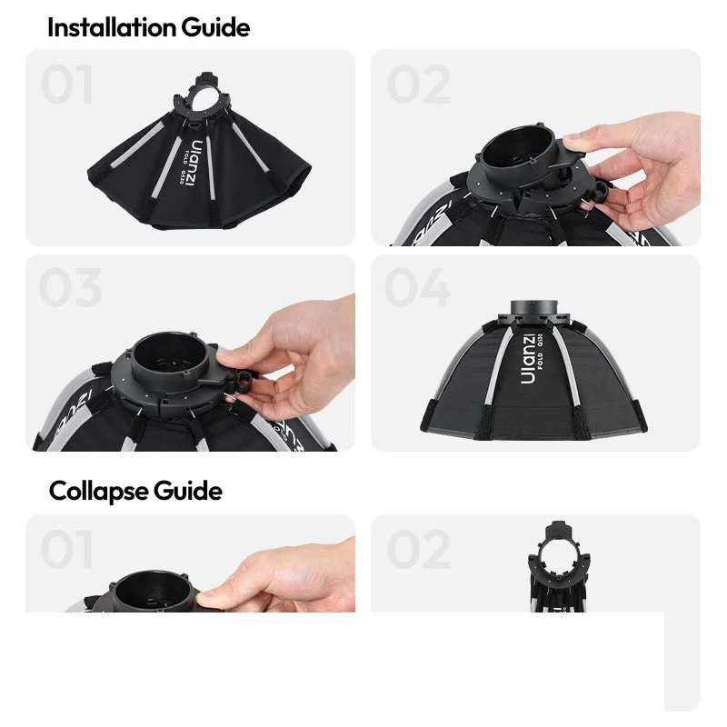 Ulanzi QS30 Fold Standard Bowens Mount Softbox 80cm (L304) 10
