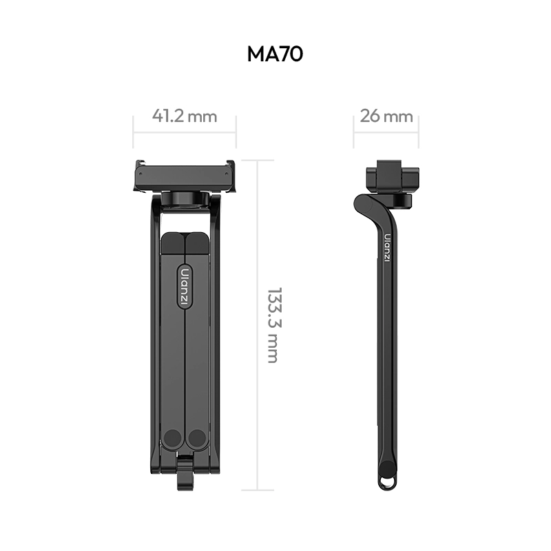 Ulanzi MA70 Magnetic Camera Tripod Compatible with DJI Action 3:4:5 (C115)_21_ Ulanzi ไม้เซลฟี่ กล้อง DJI MA70 ขาตั้งกล้องแอคชั่น แม่เหล็ก สำหรับ DJI Osmo Action 5 Pro / 4/ 3