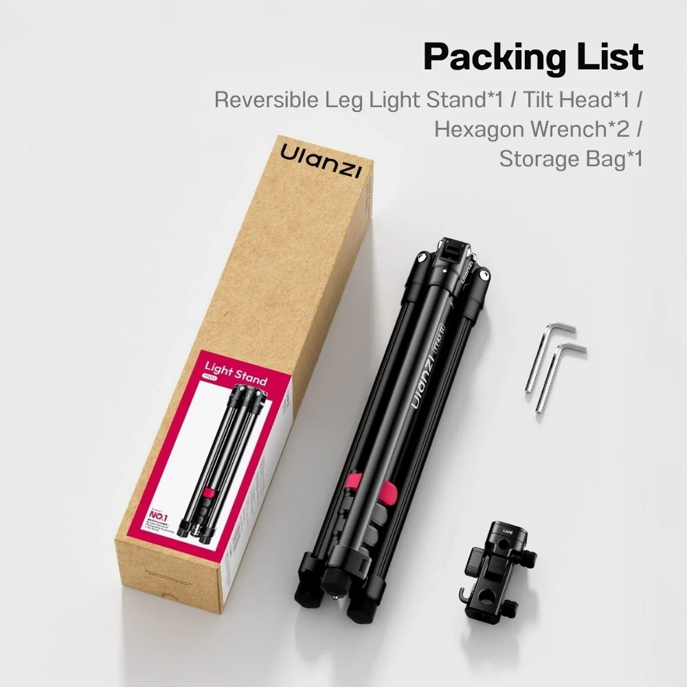 Ulanzi ขาตั้งไฟ TT43 II Light Stand สูง 2.1 เมตร พร้อม Tilt Head 1/4