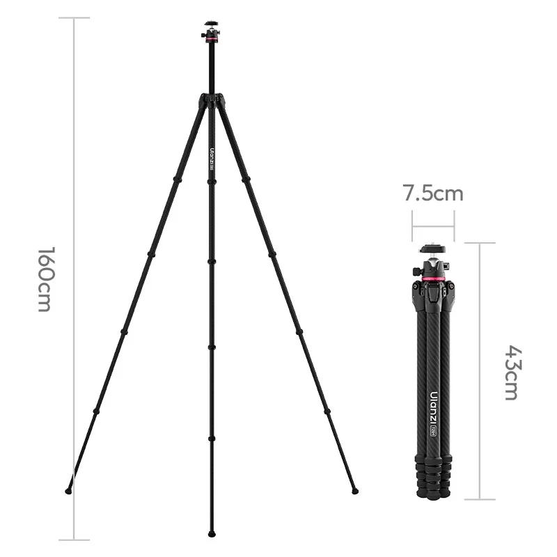 Ulanzi TZ01 Versatile 2 in 1 Carbon Fiber Tripod 15