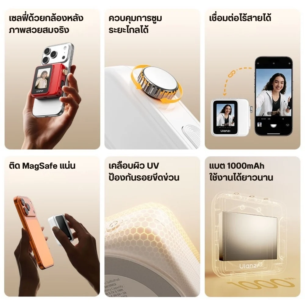 Ulanzi จอเซลฟี่แม่เหล็ก VM02 MagSafe Screen Mirroring สำหรับมือถือ