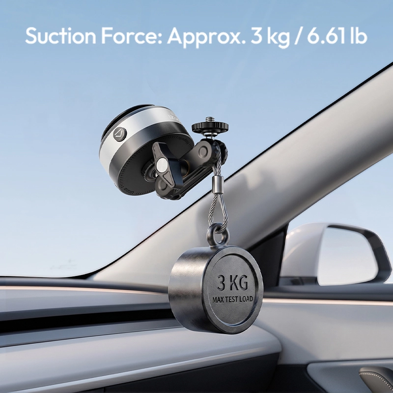 Ulanzi SK37 Magnetic & 1:4 Electric Suction Mount_6_ Ulanzi ฐานดูดอัตโนมัติ SK37 Electric Suction Mount ฐานติดกล้องในรถ แม่เหล็ก Magsafe และช่อง 1/4"