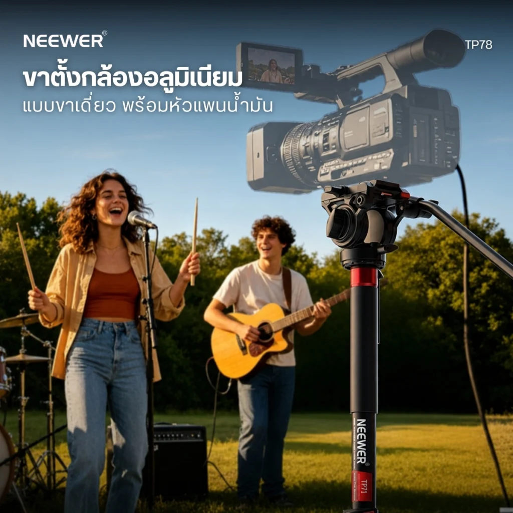Neewer TP78 Fluid Head Monopod ขาตั้งกล้อง ขาตั้งกล้องขาเดี่ยว
