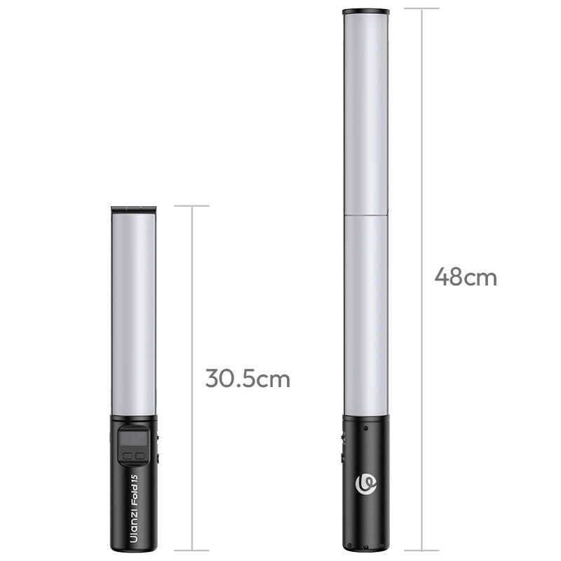 Ulanzi ไฟแท่ง พับได้ RGB Fold15 ไฟพกพา กำลังไฟ 15W CCT 2500-9000K