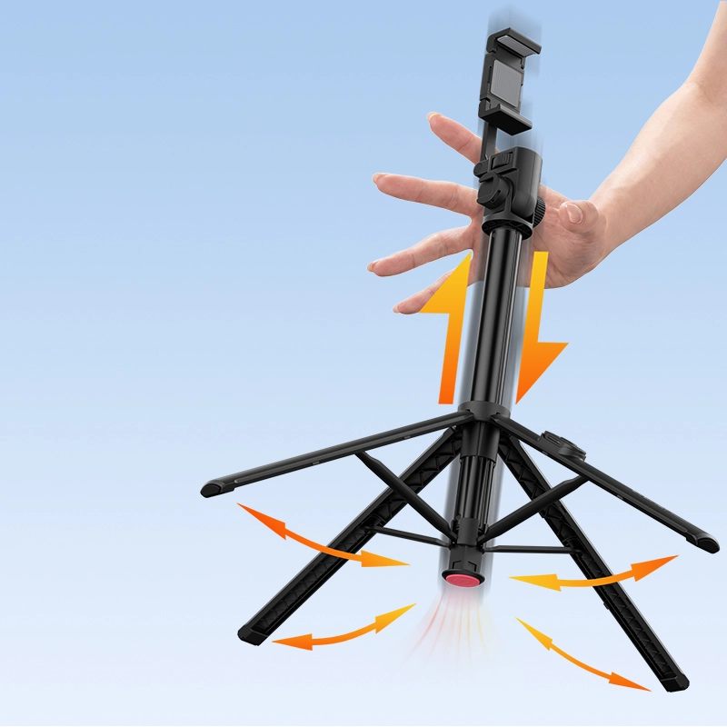 Ulanzi SK32 Auto-Open Phone Tripod_12_ Ulanzi ขาตั้งมือถือ SK32 Auto-Open Phone Tripod ไม้เซลฟี่ ยืดได้ 1.8 ม. พร้อมรีโมท