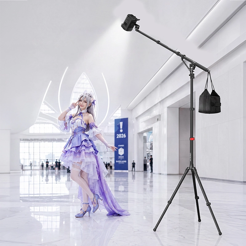 Ulanzi TH09 Camera & Light Boom Arm_11_ Ulanzi แขนบูม TH09 Camera & Light Boom Arm ขาตั้งไฟ สำหรับใส่กล้องและไฟ มุมท็อป ยืดได้ 1.34 ม.