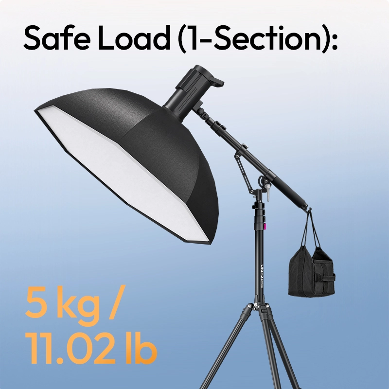 Ulanzi TH09 Camera & Light Boom Arm_12_ Ulanzi แขนบูม TH09 Camera & Light Boom Arm ขาตั้งไฟ สำหรับใส่กล้องและไฟ มุมท็อป ยืดได้ 1.34 ม.