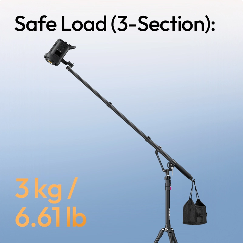 Ulanzi TH09 Camera & Light Boom Arm_13_ Ulanzi แขนบูม TH09 Camera & Light Boom Arm ขาตั้งไฟ สำหรับใส่กล้องและไฟ มุมท็อป ยืดได้ 1.34 ม.