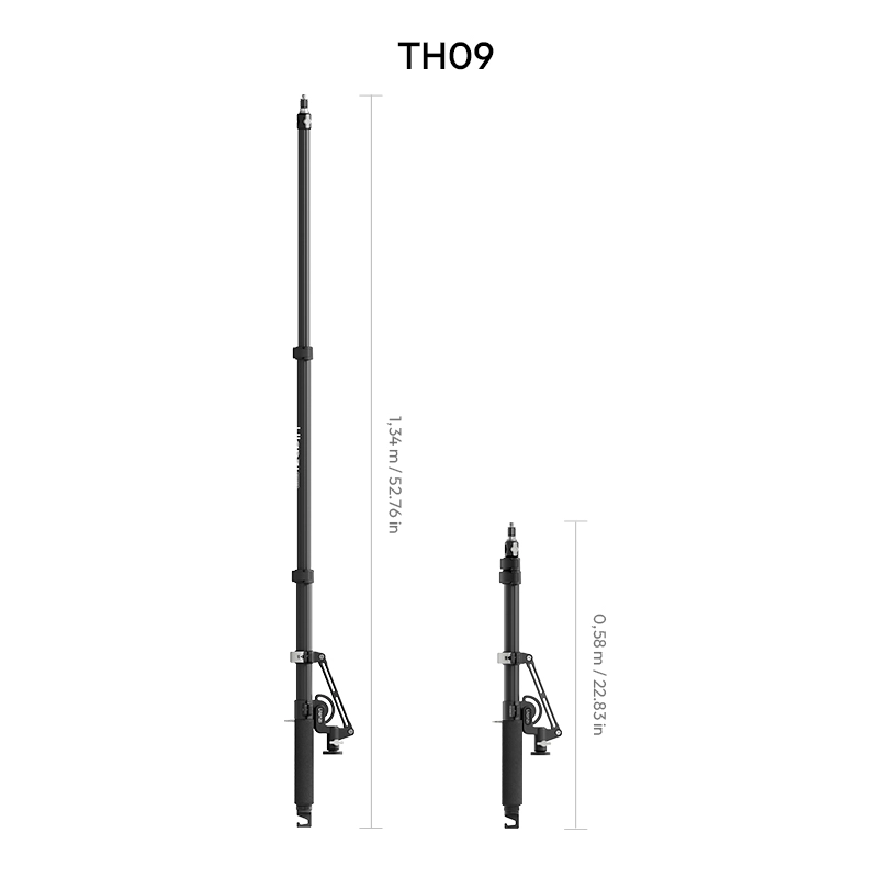 Ulanzi TH09 Camera & Light Boom Arm_18_ Ulanzi แขนบูม TH09 Camera & Light Boom Arm ขาตั้งไฟ สำหรับใส่กล้องและไฟ มุมท็อป ยืดได้ 1.34 ม.