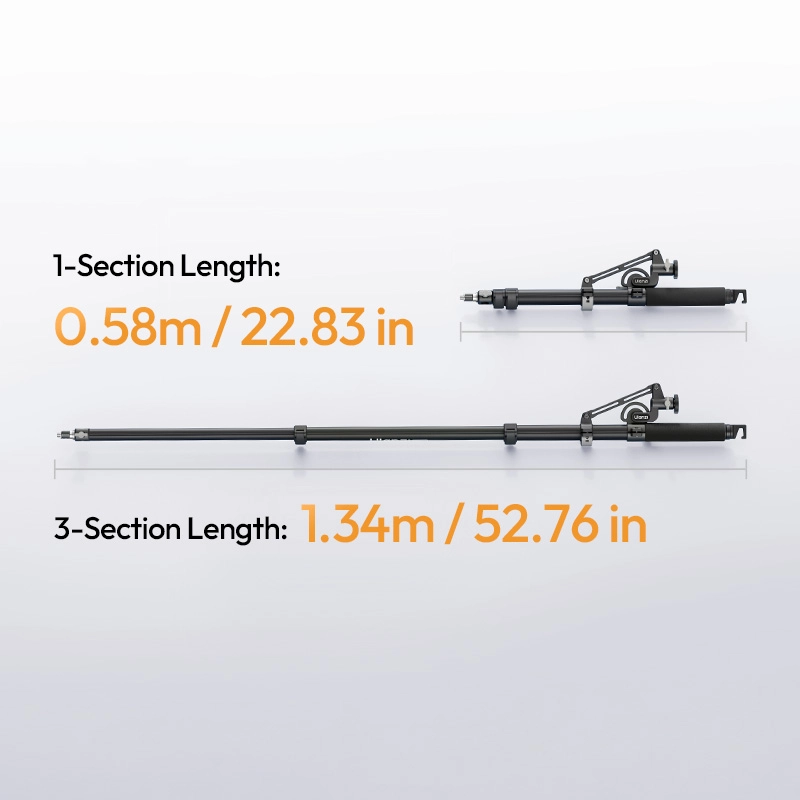 Ulanzi TH09 Camera & Light Boom Arm_4_ Ulanzi แขนบูม TH09 Camera & Light Boom Arm ขาตั้งไฟ สำหรับใส่กล้องและไฟ มุมท็อป ยืดได้ 1.34 ม.