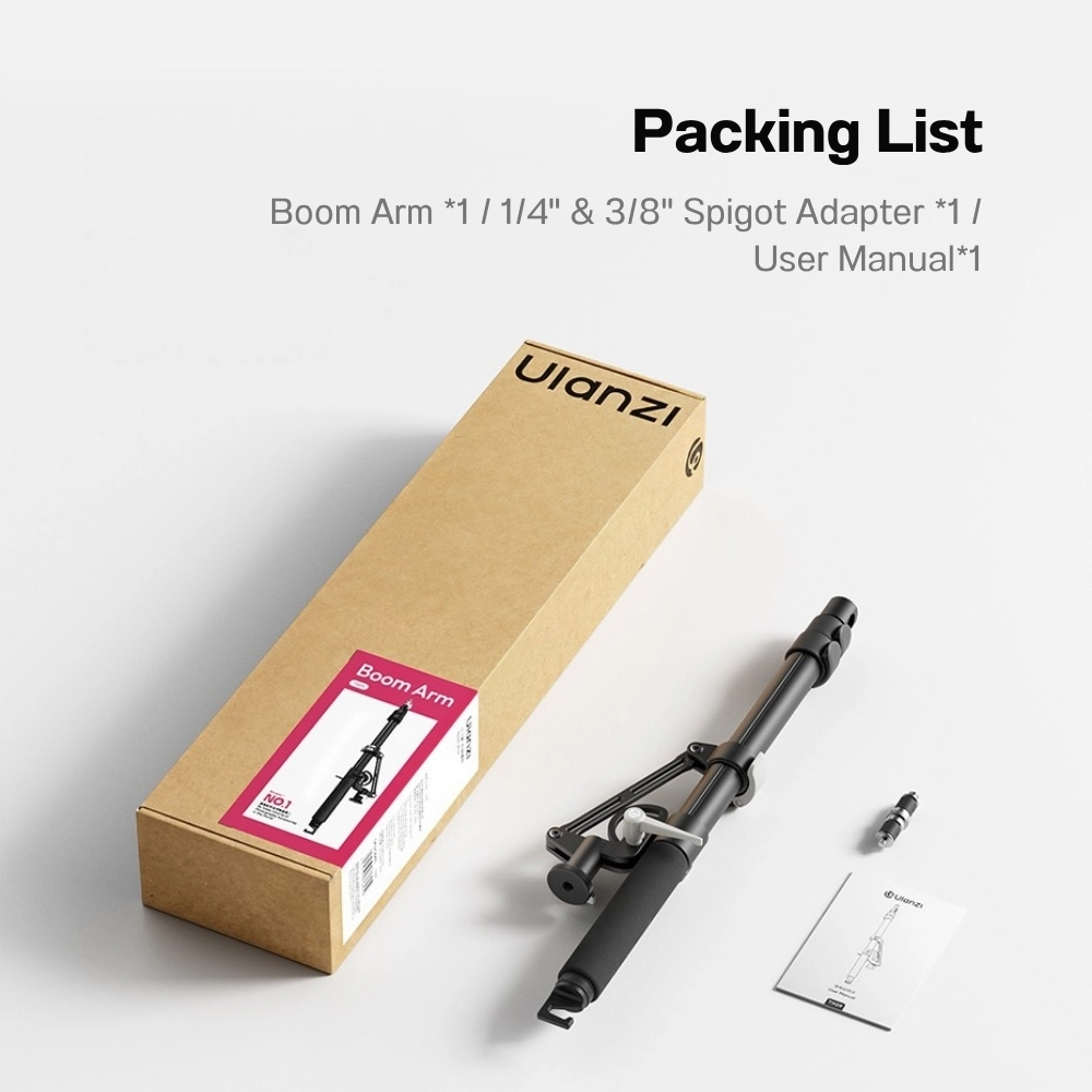 Ulanzi แขนบูม TH09 Camera & Light Boom Arm ขาตั้งไฟ สำหรับใส่กล้องและไฟ มุมท็อป ยืดได้ 1.34 ม.