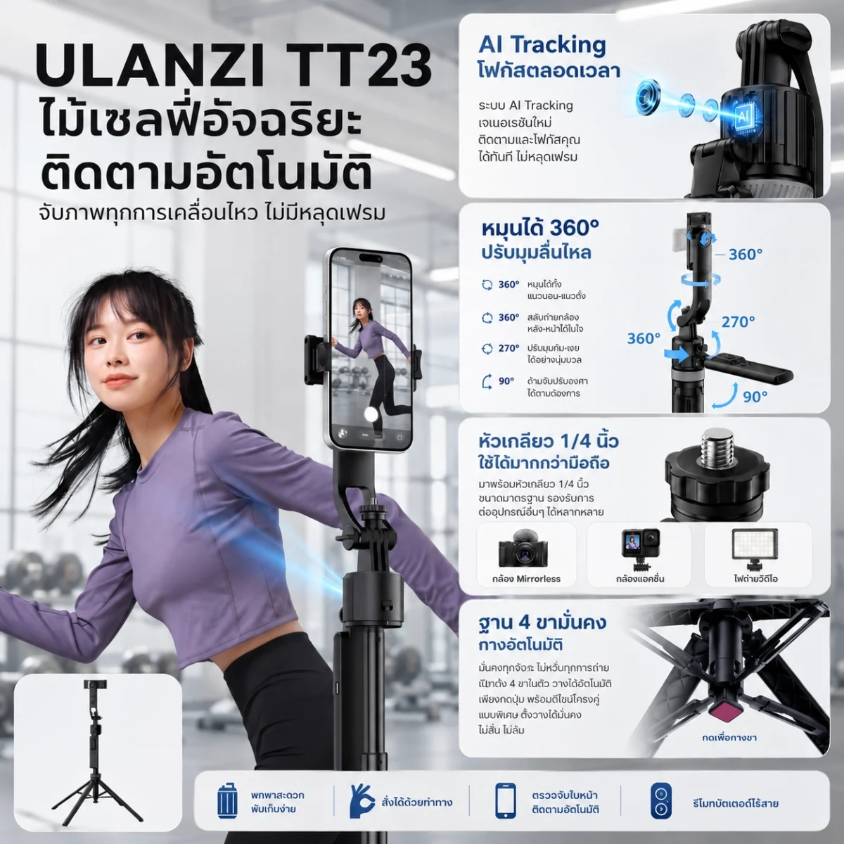 [Ulanzi x Mooniverse] ชุดเซ็ต Fitness Creator