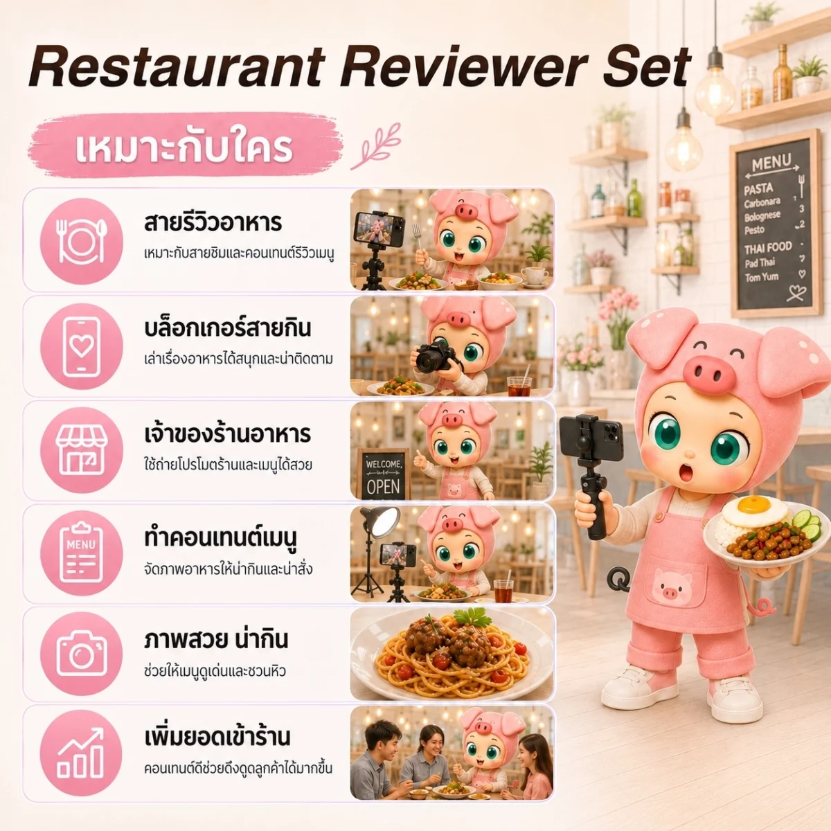 [Ulanzi x Mooniverse] ชุดเซ็ต Restaurant Reviewer