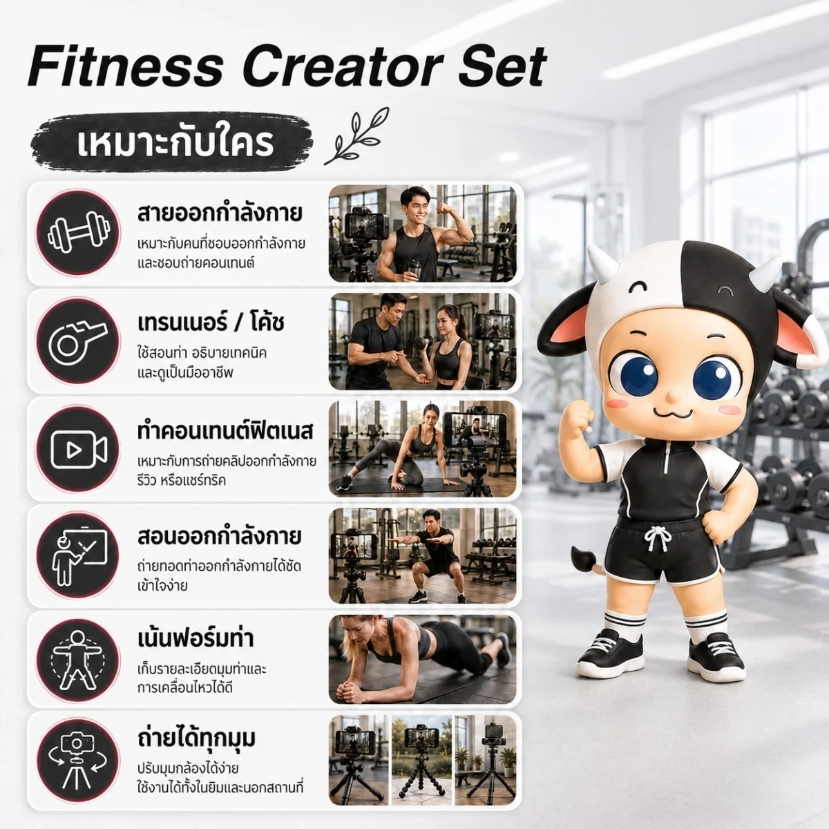 [Ulanzi x Mooniverse] ชุดเซ็ต Fitness Creator