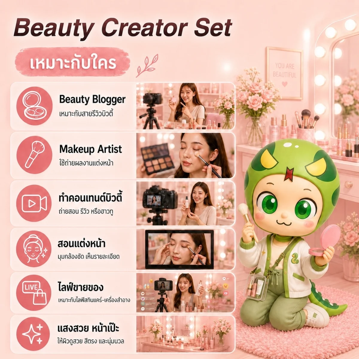 [Ulanzi x Mooniverse] ชุดเซ็ต Beauty Creator