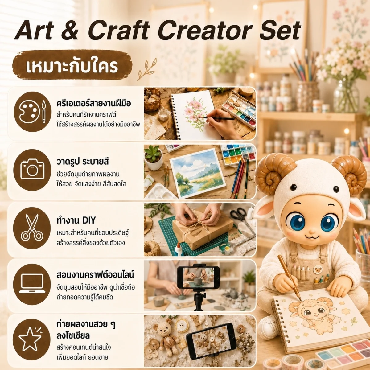 [Ulanzi x Mooniverse] ชุดเซ็ต Art & Craft Creator