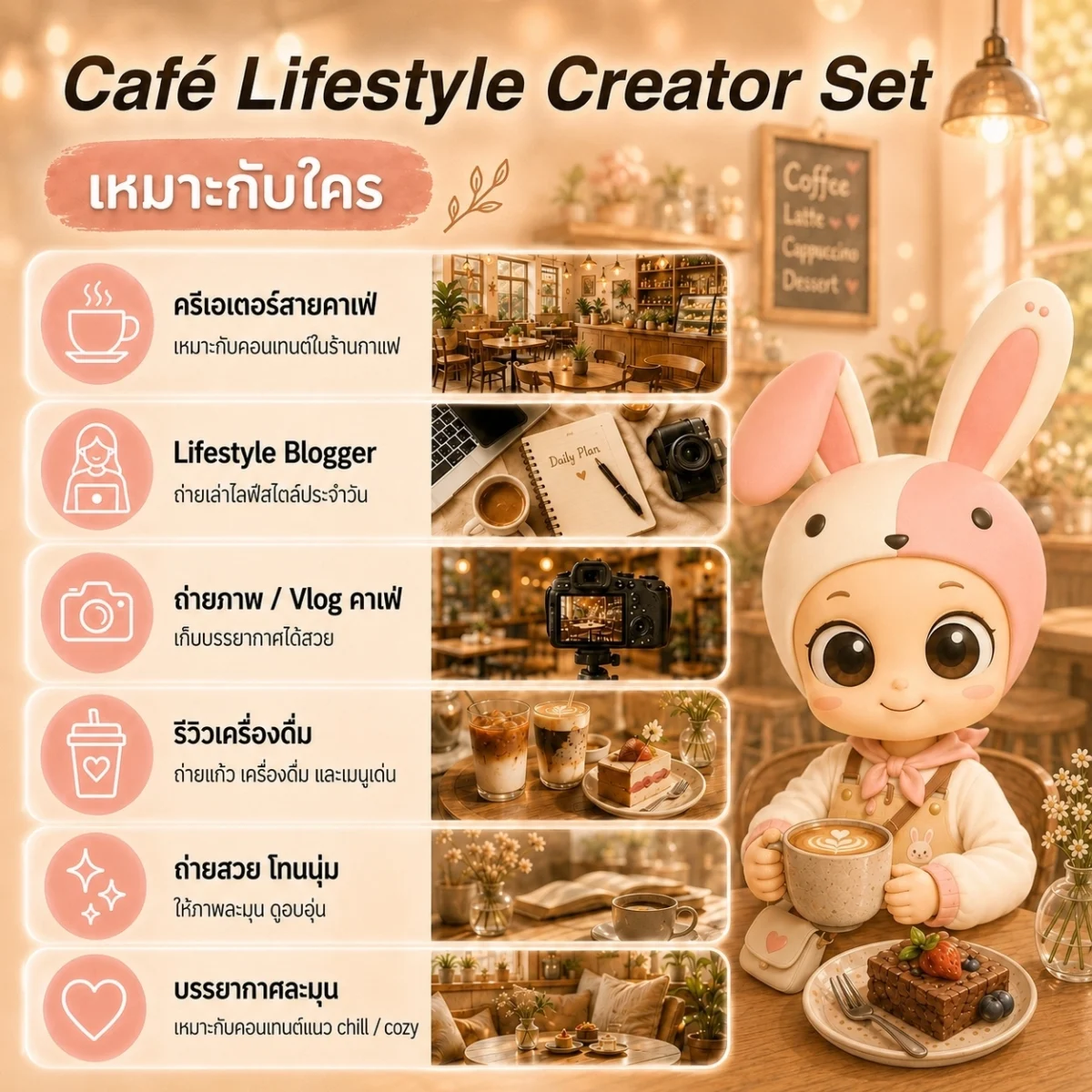 [Ulanzi x Mooniverse] ชุดเซ็ต Café Lifestyle Creator