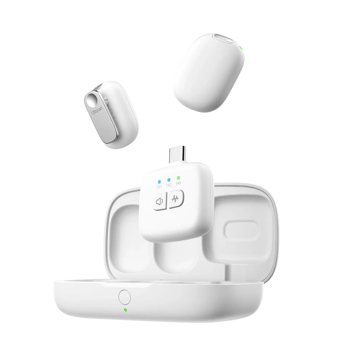 Ulanzi A30 White_ Ulanzi ไมค์ไร้สาย A30 Wireless Lavalier Tiny Microphone