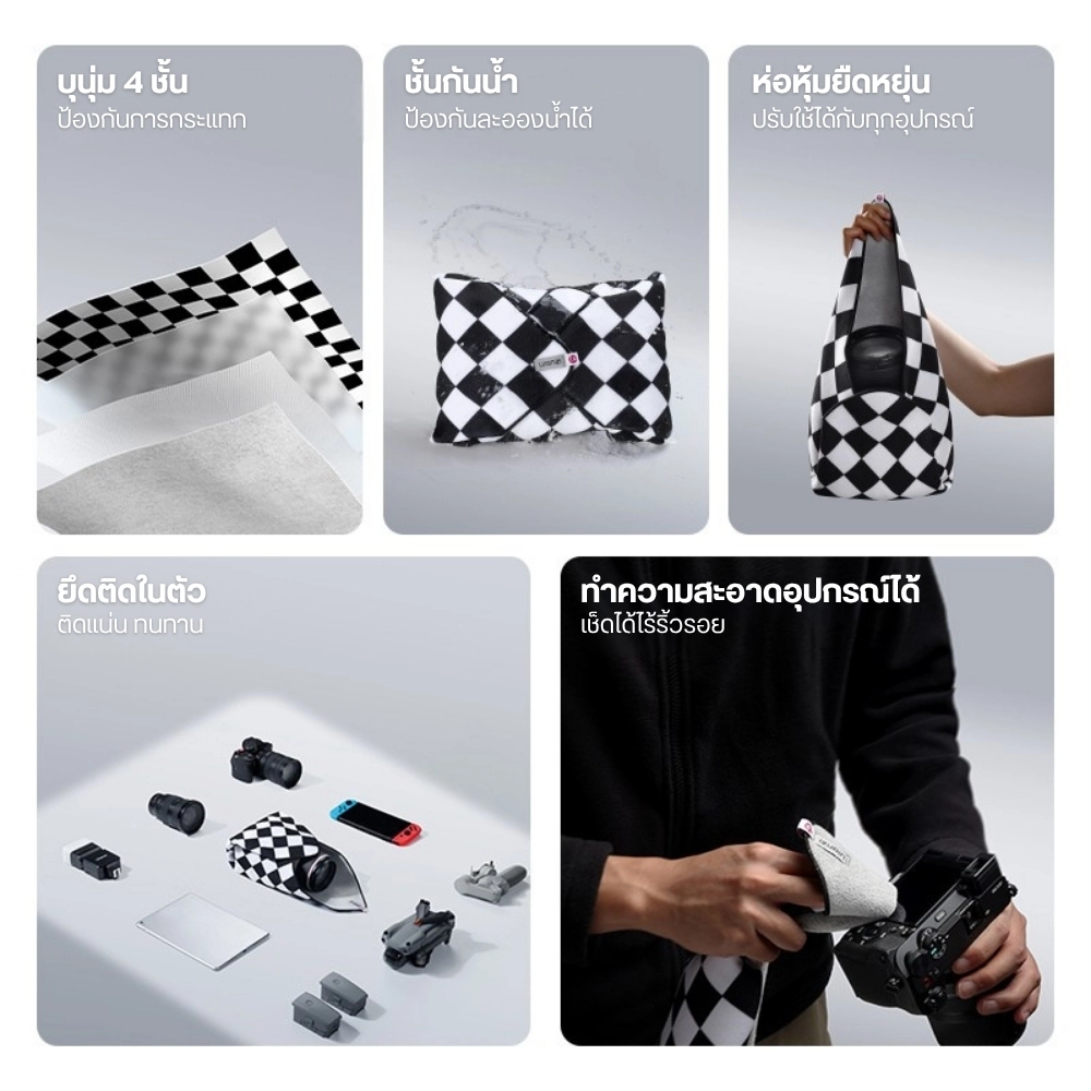 Ulanzi ผ้าห่อกล้อง CA02 Flexible Camera Wrap กันละอองน้ำ ขนาด 45x45 ซม.