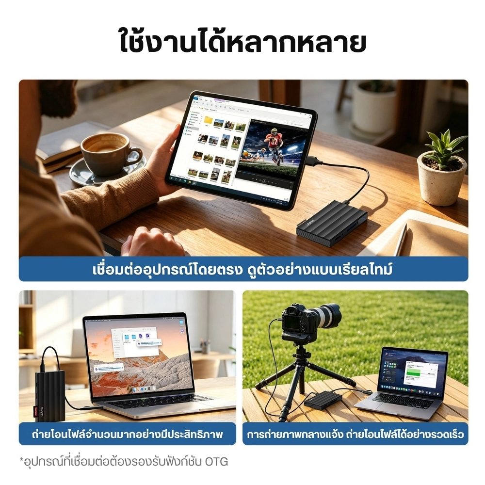 Ulanzi Card Reader DC-04 เครื่องอ่านการ์ด 4-in-1 CFexpress SD microSD