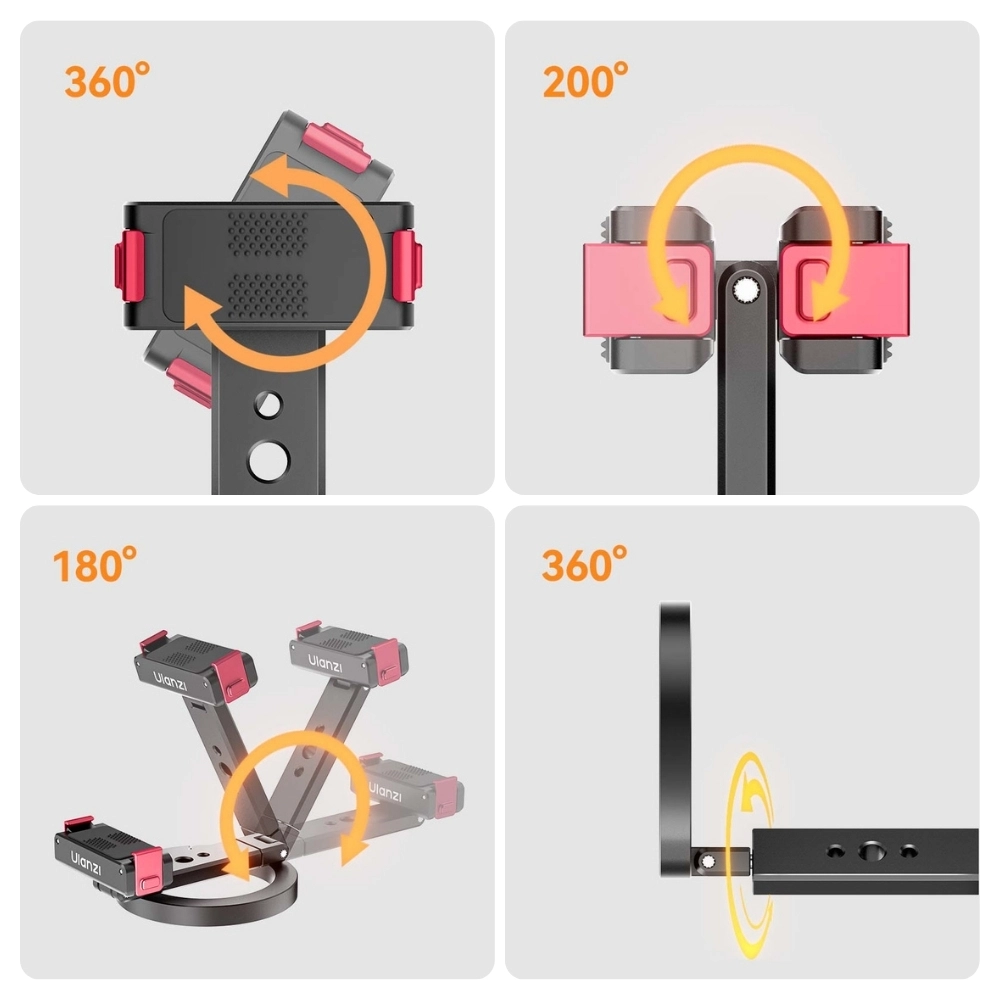 Ulanzi ขาตั้งกล้อง MA04 Quick-Release Mount Compatible with DJI Action 6 / Nano / Action 5 Pro , 4 , 3
