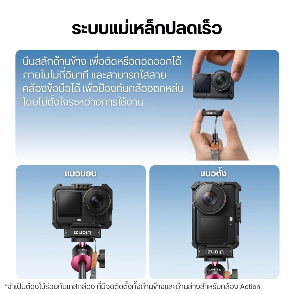 Ulanzi อะแดปเตอร์ ปลดเร็ว OA26 Quick Release สำหรับ DJI Action 6/Nano
