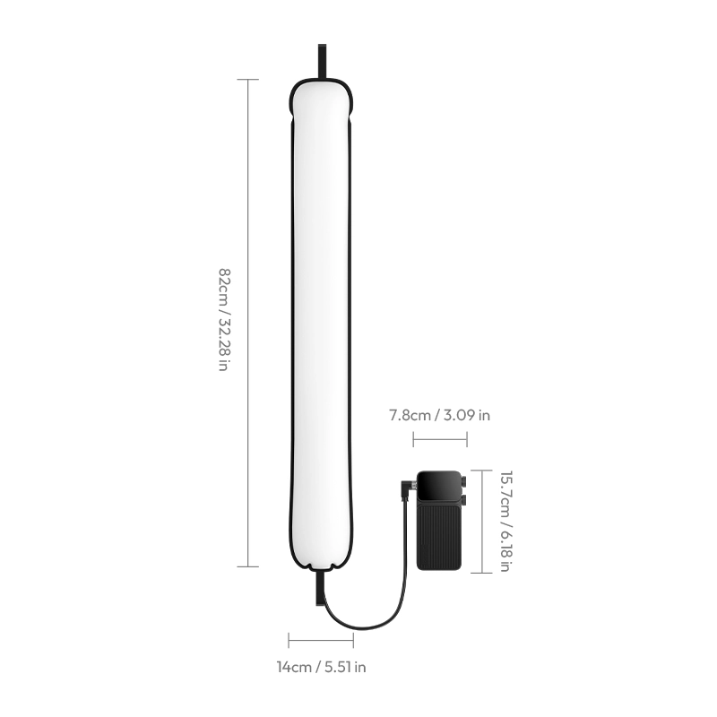 Ulanzi AL40 40W RGB Handheld Inflatable Tube Light_35_ Ulanzi ไฟแท่งเป่าลม AL40 RGB Air Tube Light กำลังไฟ 40W ไฟสตูดิโอ LED แบบแท่ง พับเก็บได้