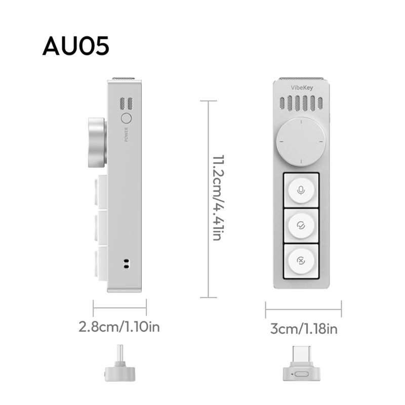 Ulanzi ปุ่มลัดควบคุม AI AU05 Vibe Key AI Voice Input Keypad ขนาดพกพา