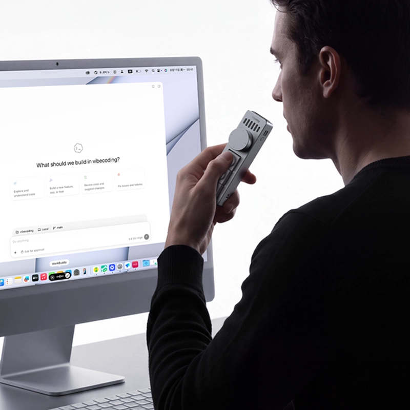 Ulanzi ปุ่มลัดควบคุม AI AU05 Vibe Key AI Voice Input Keypad ขนาดพกพา