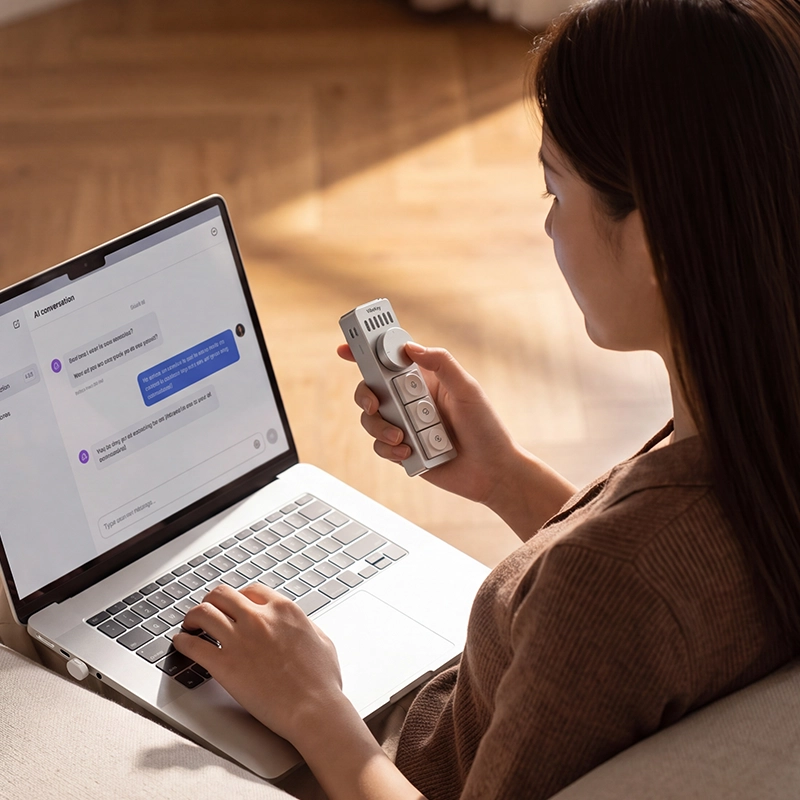 Ulanzi ปุ่มลัดควบคุม AI AU05 Vibe Key AI Voice Input Keypad ขนาดพกพา