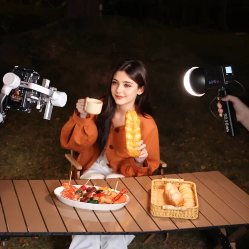 Ulanzi ไฟสตูดิโอพกพา C60 RGB 60W COB Video Light ไฟไลฟ์สด