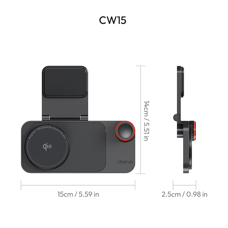 Ulanzi CW15 Qi2 Wireless Charger Magsafe_18__1 Ulanzi ที่ชาร์จไร้สาย CW15 Qi2 Wireless Charger 15W พร้อม Smart Dial