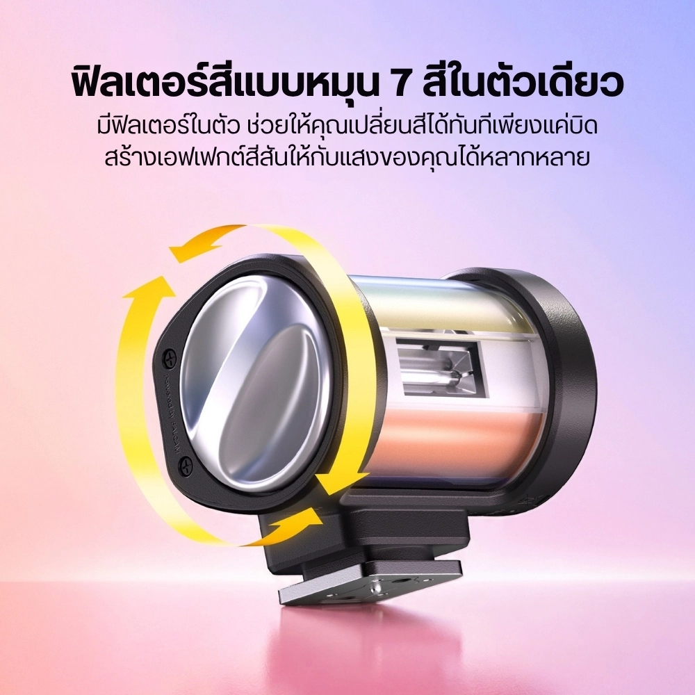 Ulanzi แฟลชกล้องมินิ KL01 Mini Camera Flash พร้อมฟิลเตอร์สีในตัว 7 สี