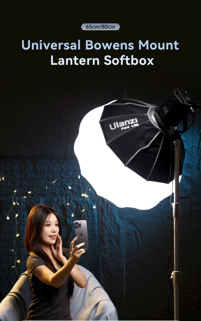 Ulanzi Lantern Softbox L80 80cm Bowens Mount ร่ม ซอฟบ็อกซ์ สำหรับ ไฟสตูดิโอ พับเก็บได้