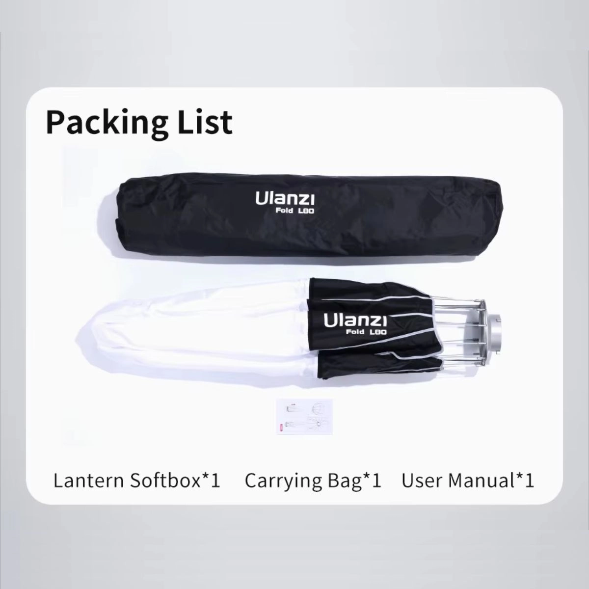 Ulanzi Lantern Softbox L80 80cm Bowens Mount ร่ม ซอฟบ็อกซ์ สำหรับ ไฟสตูดิโอ พับเก็บได้