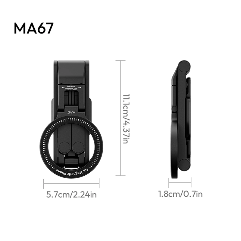 Ulanzi MA67 Magnetic Phone Stand_22_ Ulanzi ขาตั้ง MagSafe MA67 Magnetic Phone Stand ขาตั้งมือถือ ไม้เซลฟี่ ขนาดพกพา