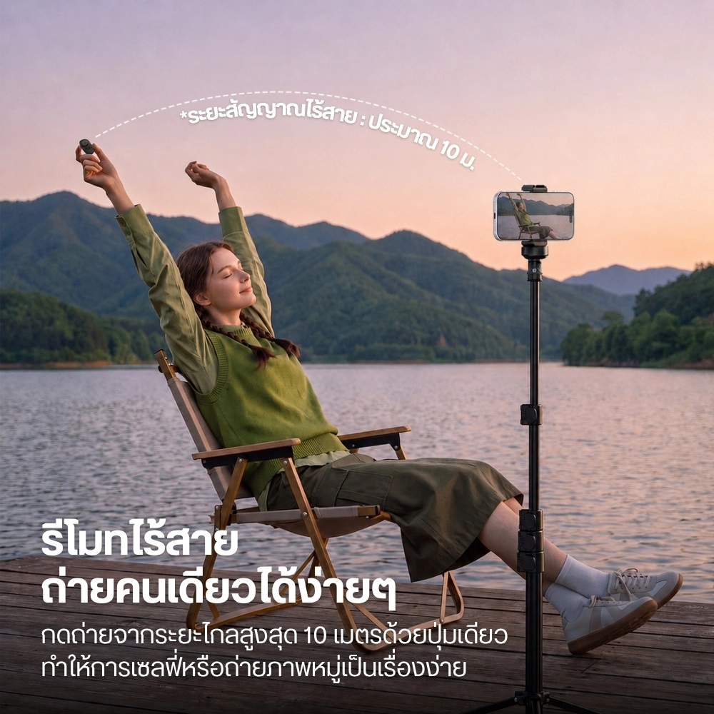 Ulanzi ขาตั้งมือถือดัดได้ MT13 Gooseneck Phone Tripod บิดดัดปรับมุมได้ พร้อมรีโมท