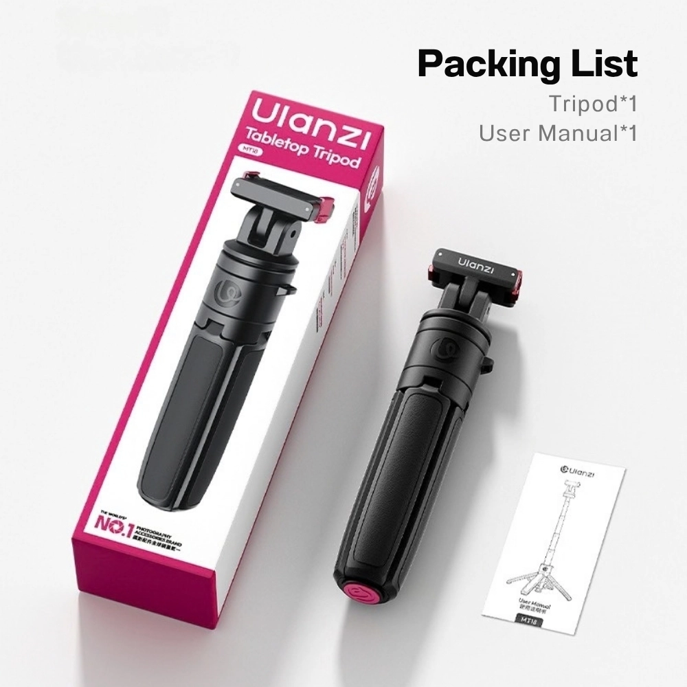 Ulanzi ขาตั้งกล้อง DJI MT18 Desktop Tripod ขาตั้งกล้อง สำหรับ DJI Action 6/Nano ขากางอัตโนมัติ