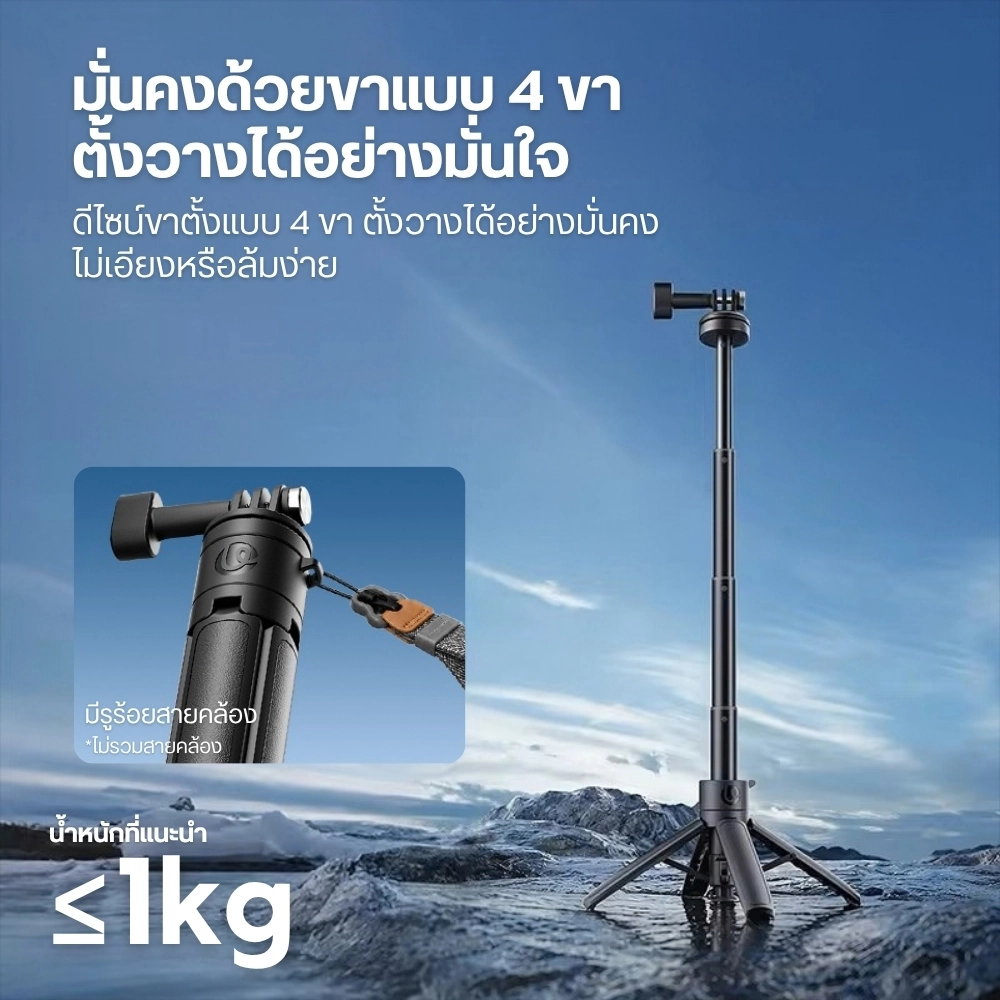 Ulanzi ขาตั้งกล้อง Gopro MT18 Auto-Open Desktop Tripod ขาตั้งสำหรับกล้อง Action Camera ขากางอัตโนมัติ