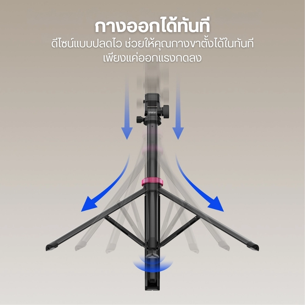 Ulanzi ขาตั้งไฟ MT-89 Quick Release Light Stand ระบบปลดเร็ว สูง 2 เมตร พร้อม Cold Shoe