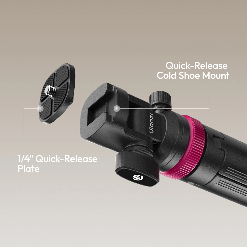 Ulanzi MT89 Quick-Release Light Stand with Cold Shoe Mount_4_ Ulanzi ขาตั้งไฟ MT-89 Quick Release Light Stand ระบบปลดเร็ว สูง 2 เมตร พร้อม Cold Shoe