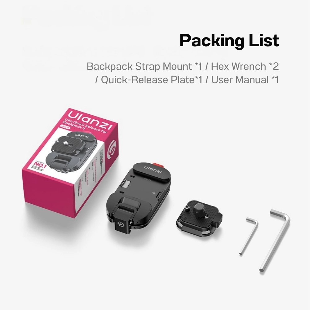 Ulanzi ตัวหนีบสายกระเป๋าเป้ติดกล้อง UKA13 Backpack Strap Mount II ระบบปลดเร็ว UKA