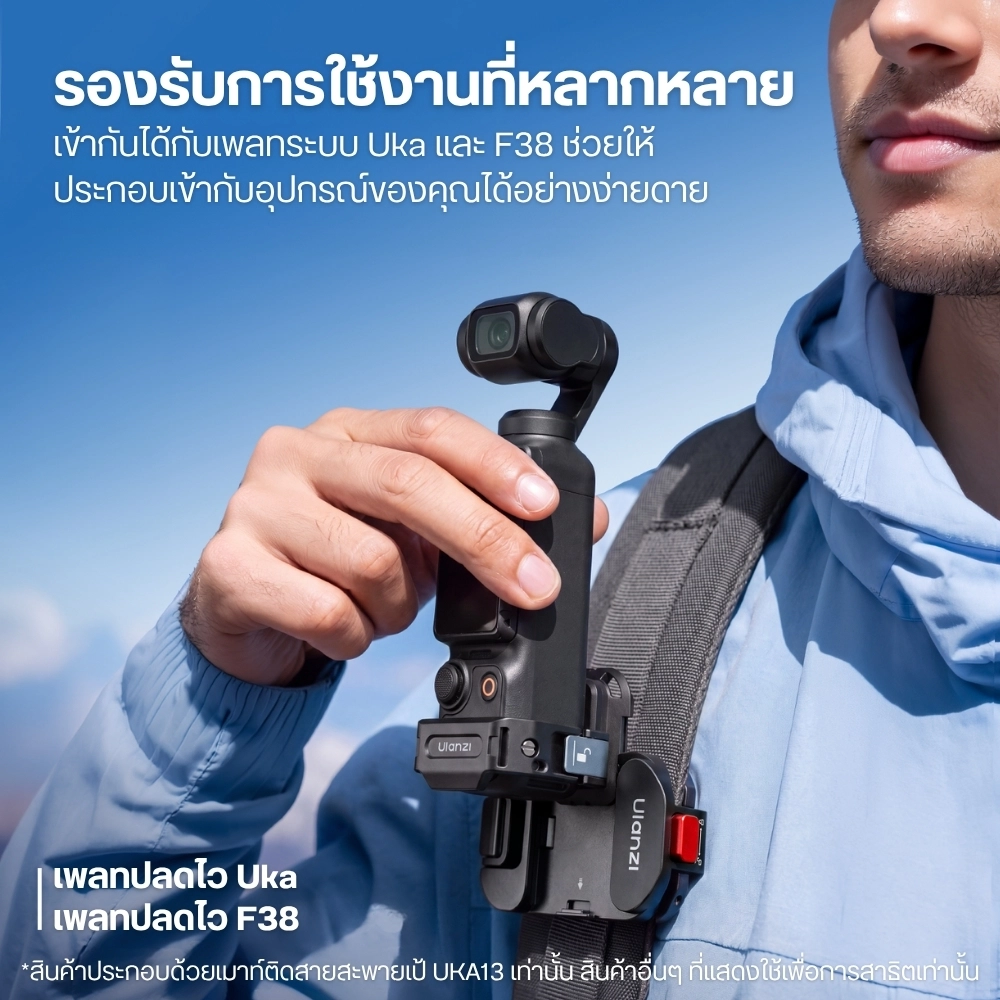 Ulanzi ตัวหนีบสายกระเป๋าเป้ติดกล้อง UKA13 Backpack Strap Mount II ระบบปลดเร็ว UKA