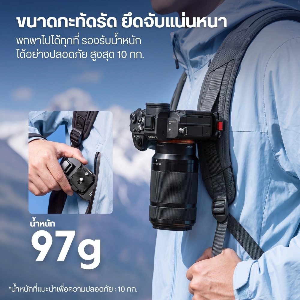Ulanzi ตัวหนีบสายกระเป๋าเป้ติดกล้อง UKA13 Backpack Strap Mount II ระบบปลดเร็ว UKA