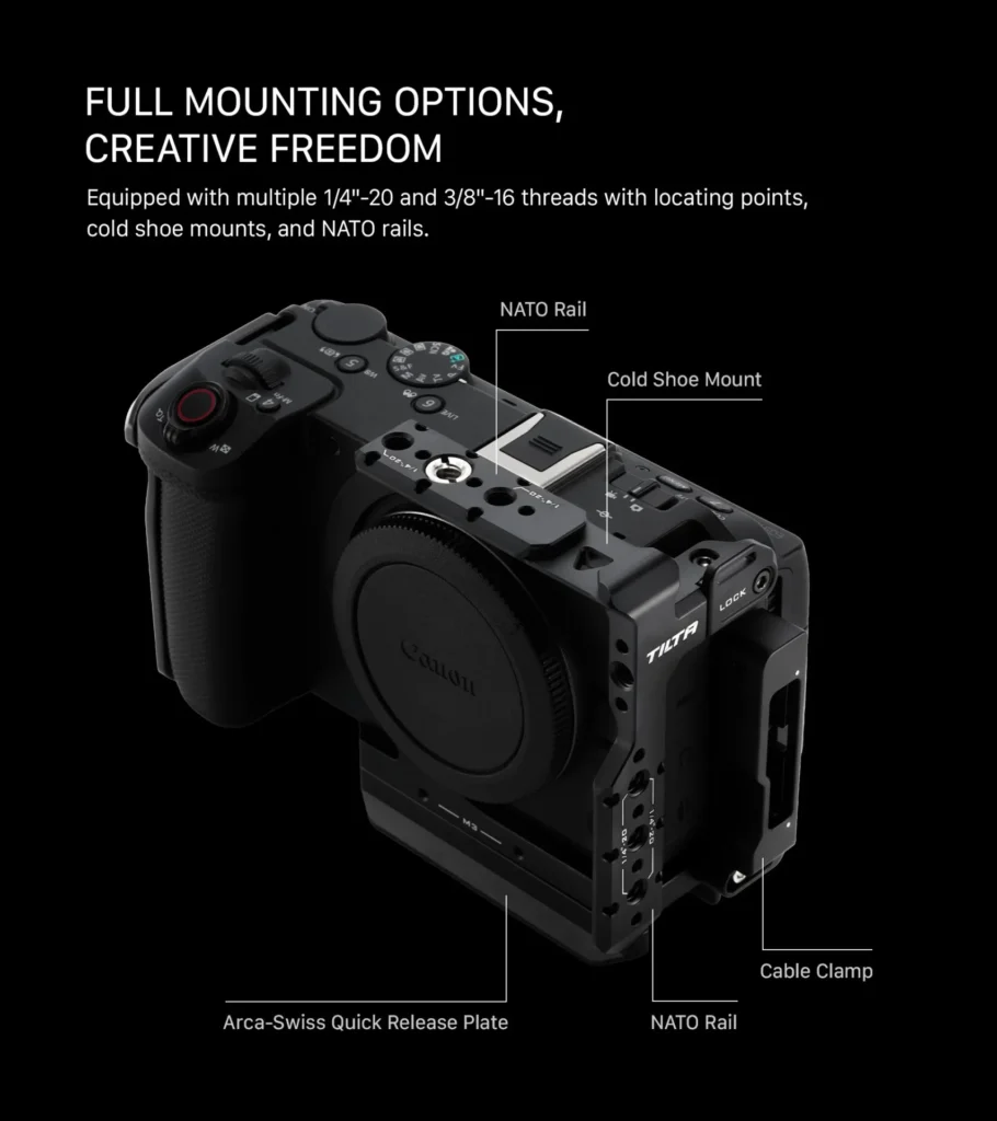Tilta เคจกล้อง Canon R6 V Full Camera Cage พร้อมช่องต่ออุปกรณ์เสริม