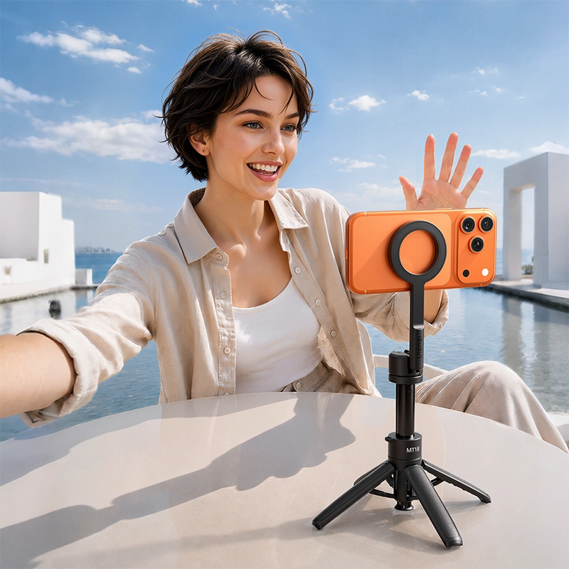 Ulanzi MT18 Auto-Open Magsafe Desktop Tripod 16_ Ulanzi ขาตั้ง Magsafe MT18 Auto-Open Desktop Tripod ขาตั้งมือถือ ไม้เซลฟี่แม่เหล็ก เปิดอัตโนมัติ